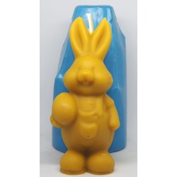 Zajac s vajíčkom - silikónová forma  Váha silikónu 420 g, váha odliatok 130 g, rozmer 135 x50 mm