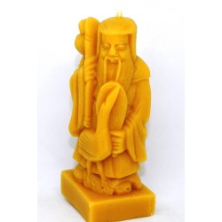 Čínsky bôžik s vtákom - sviečka včelí vosk 52 g, Rozmer 90 x40 x30 mm