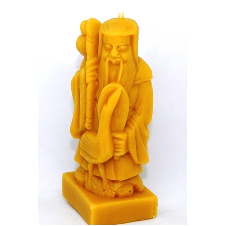 Čínsky bôžik s vtákom - sviečka včelí vosk 52 g, Rozmer 90 x40 x30 mm