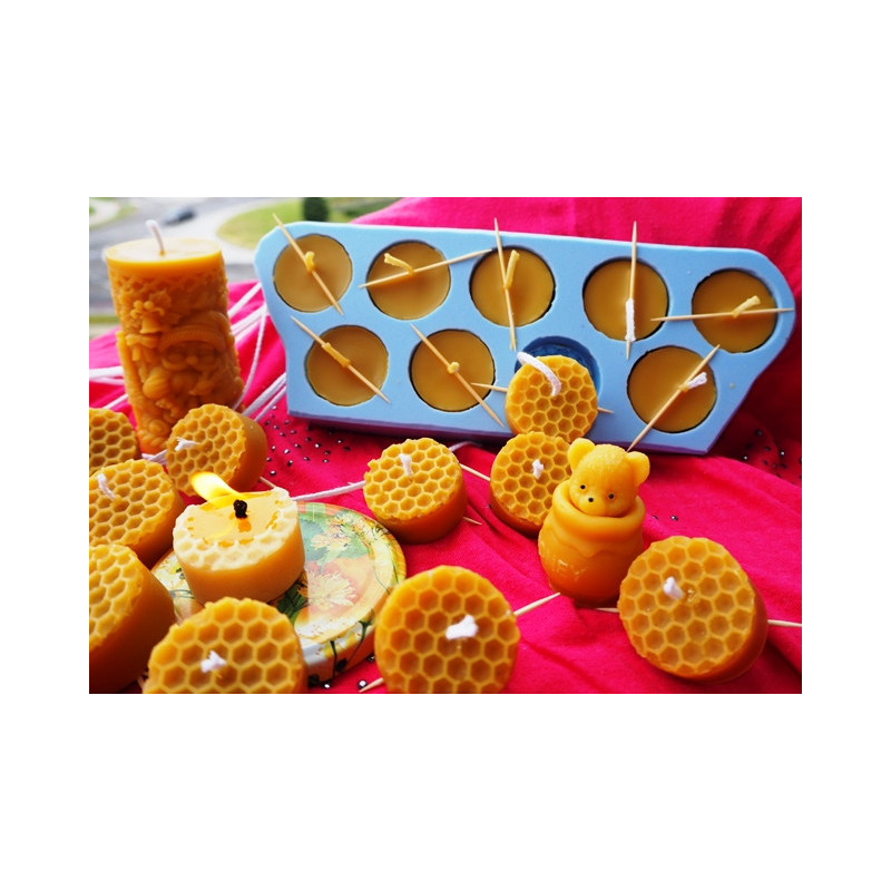 Forma na 9 ks čajových sviečok so vzorom medzistienky