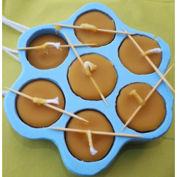 Štvorlistok a vločka - silikónova forma na 7 ks čajové sviečky