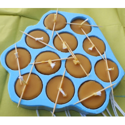 Snehová vločka a Vianočný stromček - silikónová forma na 8ks čajové sviečky vločka a 4ks stromček