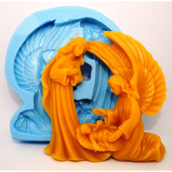 Anjele s Ježiškom - silikónová forma dekorácia