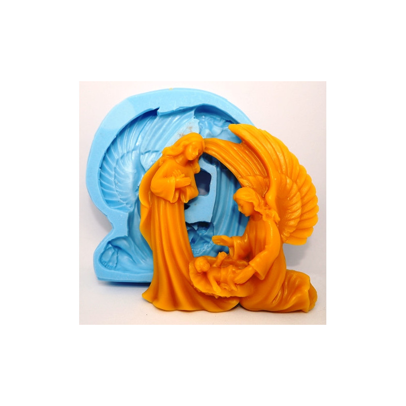 Anjele s Ježiškom - silikónová forma dekorácia