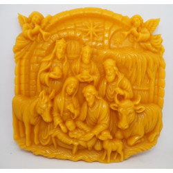 Betlehem - plaketa - včelí vosk, rozmer 140 x 140 x 15 mm, váha 140 g, forma 17 €