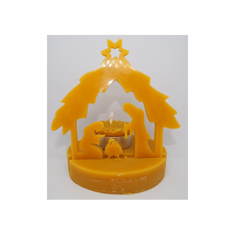 Betlehem so stojanom na sviečku - sviečka grátis - rozmer 130 x 90 x20 mm, váha 125 g