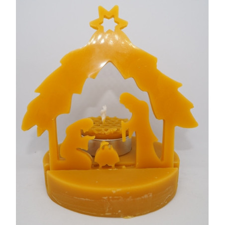 Betlehem so stojanom na sviečku - sviečka grátis - rozmer 130 x 90 x20 mm, váha 125 g