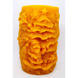 Vianočná sviečka - včelí vosk - vhodná ako dekorácia na Vianočný stôl , rozmer 95 x 55 mm, váha 255 g ,forma silikónová 21 €