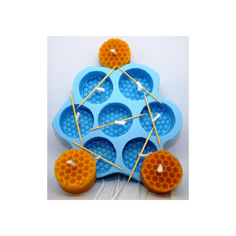 Forma na čajové sviečky so vzorom medzistienky na 7 ks sviečok