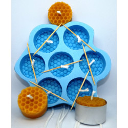 Forma na čajové sviečky so vzorom medzistienky na 7 ks sviečok