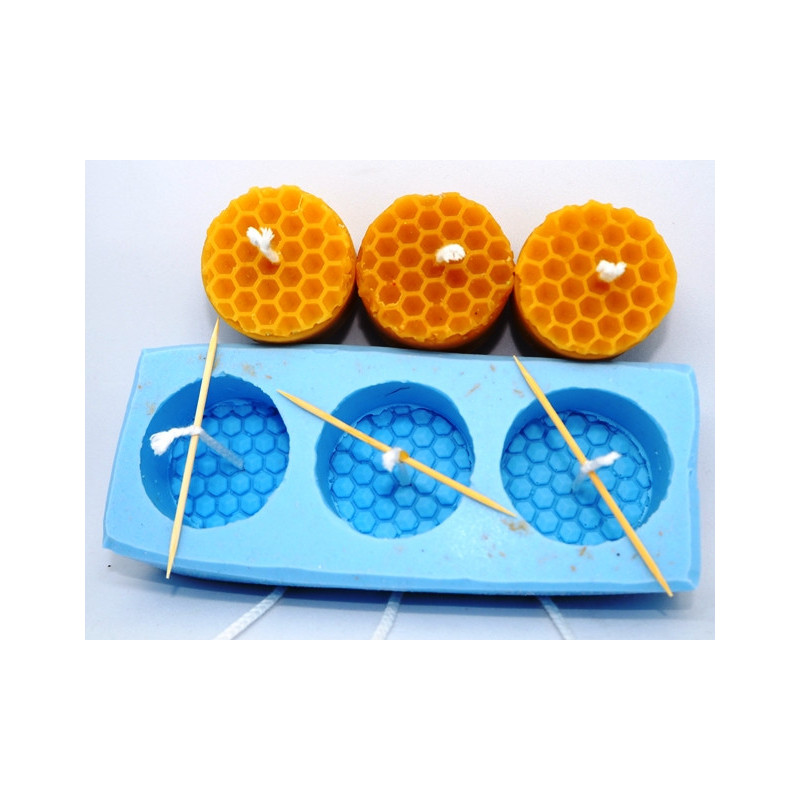 Forma na 3ks čajove sviečky so vzorom medzistienky