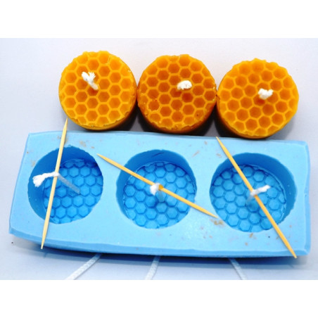 Forma na 3ks čajove sviečky so vzorom medzistienky