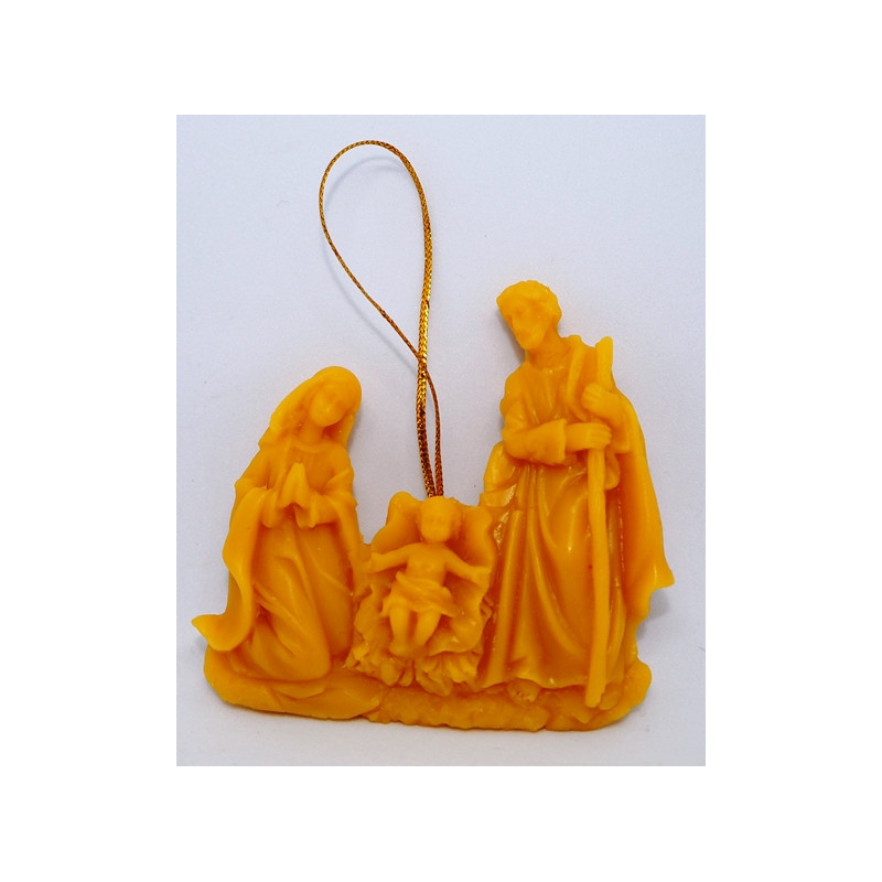 Betlehem odliatok krásna  voňavá ozdoba na Vianočný stromček - včelí vosk- , rozmer 75 x 75 mm, váha 25 g