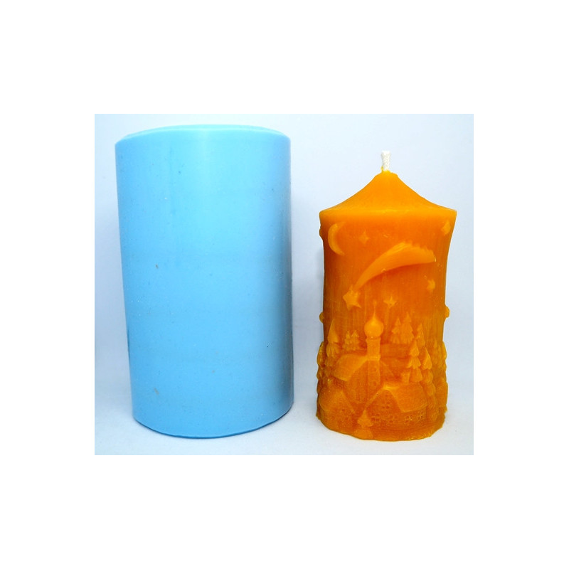 Zimná krajinka - silikónová forma - dlhodobo jedna z naj obľubenejších Vianočných foriem - rozmer odliatku 95 x50 mm , 125 g