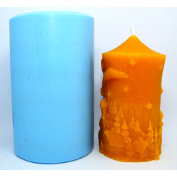 Zimná krajinka - silikónová forma - dlhodobo jedna z naj obľubenejších Vianočných foriem - rozmer odliatku 95 x50 mm , 125 g