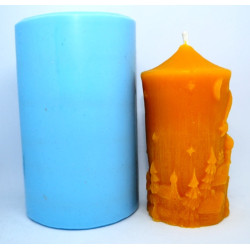 Zimná krajinka - silikónová forma - dlhodobo jedna z naj obľubenejších Vianočných foriem - rozmer odliatku 95 x50 mm , 125 g