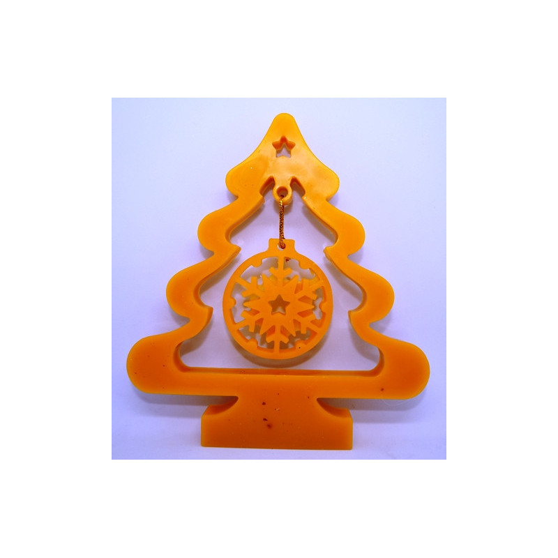 Stromček so zavesenou vločkou - dekorácia Vianočná ,rozmer 150 x 135 x 15 mm, váha 75 g