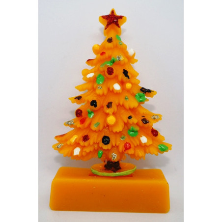 Stromček plochý - ozdobený - dekorácia na Vianočný stôl, rozmer 100 x 70 mm , váha 20 g, forma 7 €