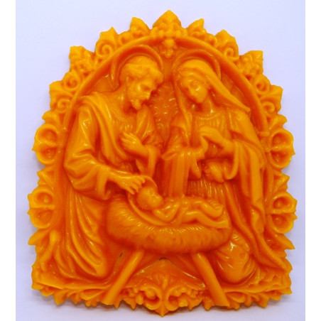 Jasličky - plaketa včelí vosk, rozmer 145 x 130 mm, váha 120 g, forma 21 €