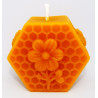 Sviečka šesťhran s kvetinkou a včielkami so vzorom plastu, rozmer 65 x55 mm, váha 100 g, forma 16 €