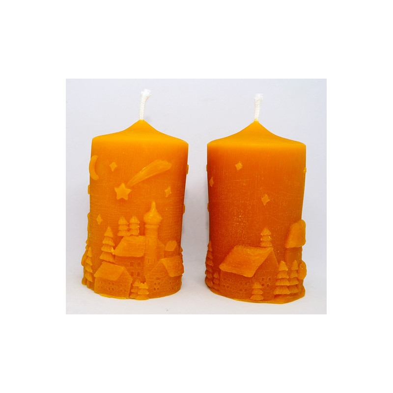 Sviečka valec Zimná krajinka č.2 - rozmer 85 x 50 mm, váha 133 g, forma 17 €