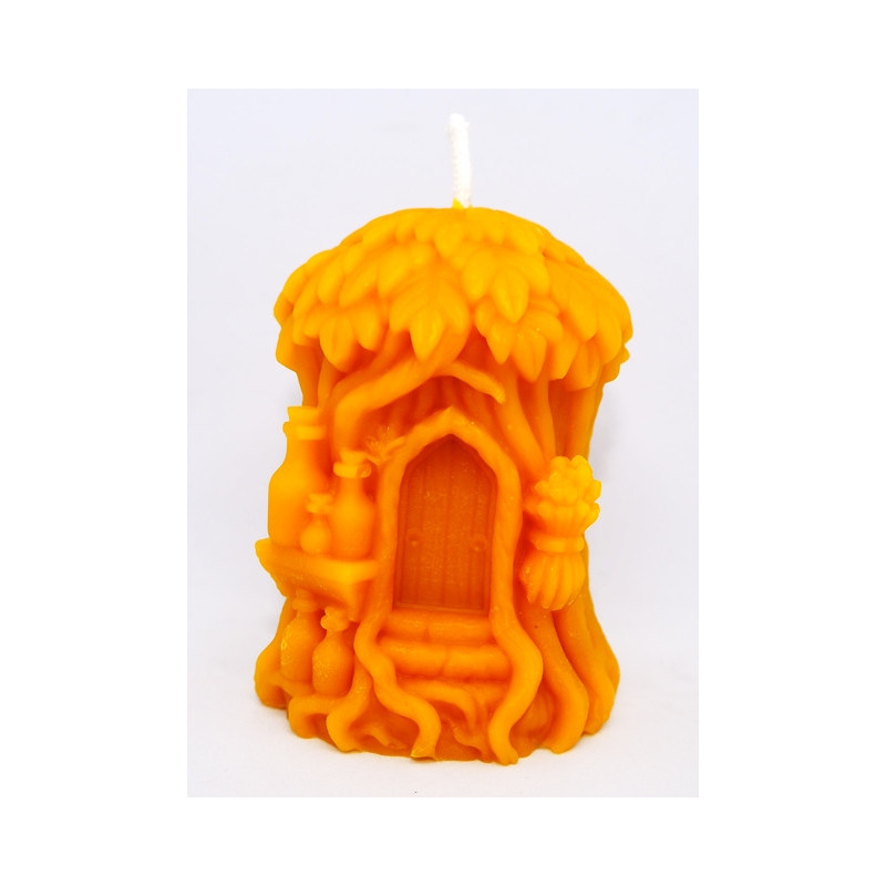 Domček pod palmami sviečka - včelí vosk , rozmer 85 x 65 mm, váha 135 g , forma 19 €