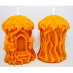 Domček pod palmami sviečka - včelí vosk , rozmer 85 x 65 mm, váha 135 g , forma 19 €