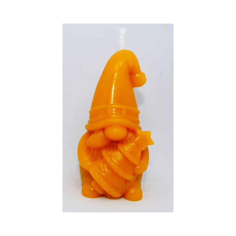 Škriatok so stromčekom - sviečka včelí vosk - rozmer 90 x 45 mm, váha 65 g