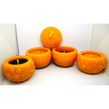 Vianočné sviečky ktoré rozvoňajú celý byt vône Vianočné kúzlo, jazmín, ruže a orchidea - 4 ks dózy - včelí vosk váha spolu 545 g