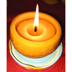 Darček - Nádobka - dóza - sviečka včelí vosk - rozmer 80 x 70 mm, váha 130 g