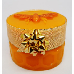 Darček - dóza včelí vosk + 100 g kvetový med  -vhodná ako darček pre pracovný kolektív a priateľov váha spolu 200 g