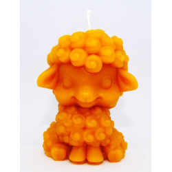 Ovečka Bundička - sviečka včelí vosk - rozmer 65 x 50 x 40 mm, váha 60 g, forma 9 €