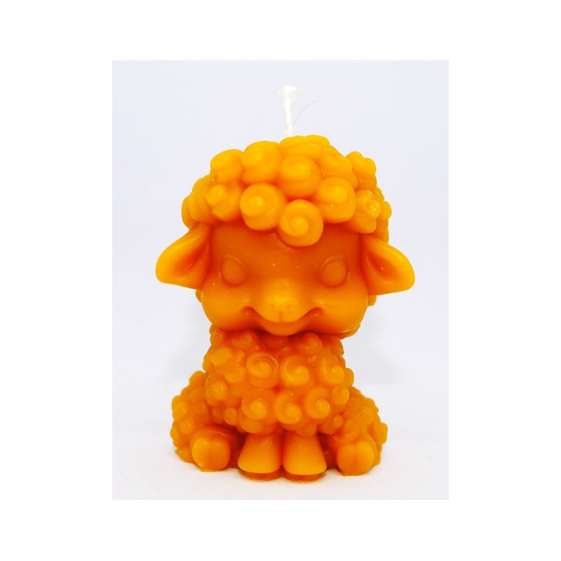Ovečka Bundička - sviečka včelí vosk - rozmer 65 x 50 x 40 mm, váha 60 g, forma 9 €