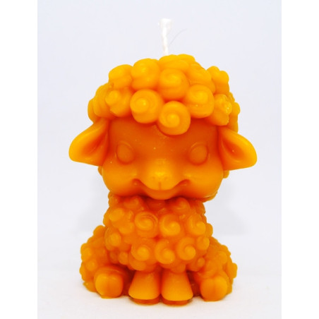 Ovečka Bundička - sviečka včelí vosk - rozmer 65 x 50 x 40 mm, váha 60 g, forma 9 €