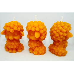 Ovečka Bundička - sviečka včelí vosk - rozmer 65 x 50 x 40 mm, váha 60 g, forma 9 €