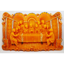 Posledná večera - plaketa - ozdobená farbami - včelí vosk - rozmer 140 x 225 mm , váha 420 g