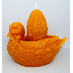 Veľkonočná kačička - dekorácia na sviečku - rozmer 80 x 120 mm, váha 140 g