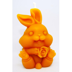 Zajačik Krivé uško s ružičkou - rozmer 90 x 60 mm, váha 78 g, forma 17 €