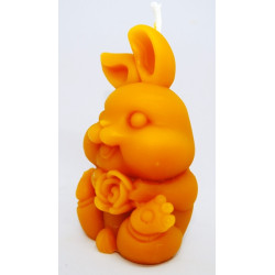 Zajačik Krivé uško s ružičkou - rozmer 90 x 60 mm, váha 78 g, forma 17 €