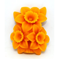 Kvety narcis - dekorácia včelí vosk , rozmer 65 x 55 x15 mm, váha 25 g, forma 9 €