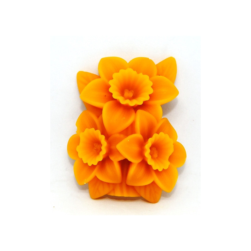 Kvety narcis - dekorácia včelí vosk , rozmer 65 x 55 x15 mm, váha 25 g, forma 9 €