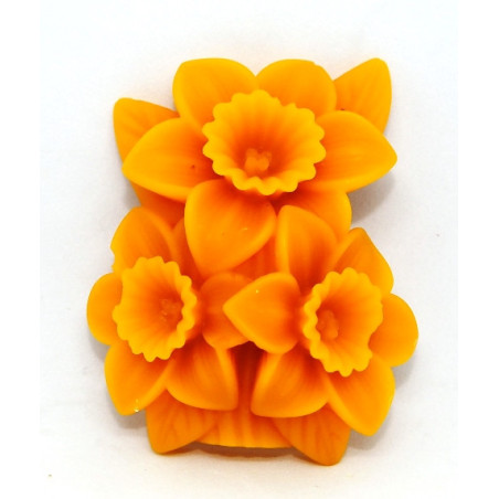 Kvety narcis - dekorácia včelí vosk , rozmer 65 x 55 x15 mm, váha 25 g, forma 9 €