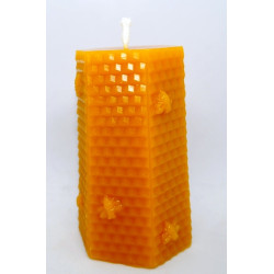Sviečka šesťhran - včelí vosk, rozmer 90 x 45 mm, váha 100 g, forma 14€
