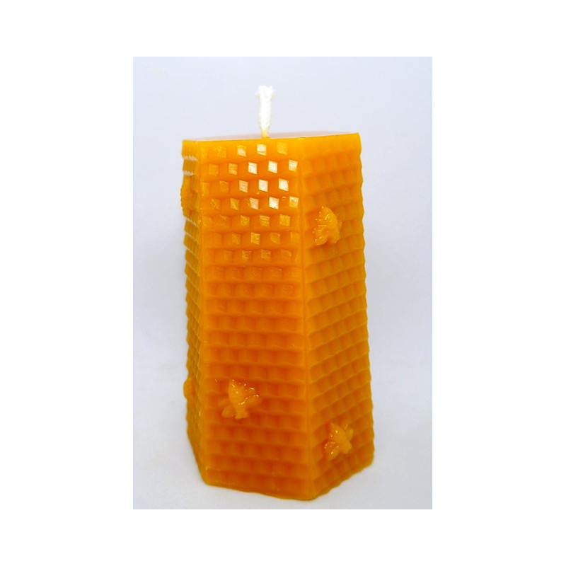 Sviečka šesťhran - včelí vosk, rozmer 90 x 45 mm, váha 100 g, forma 14€