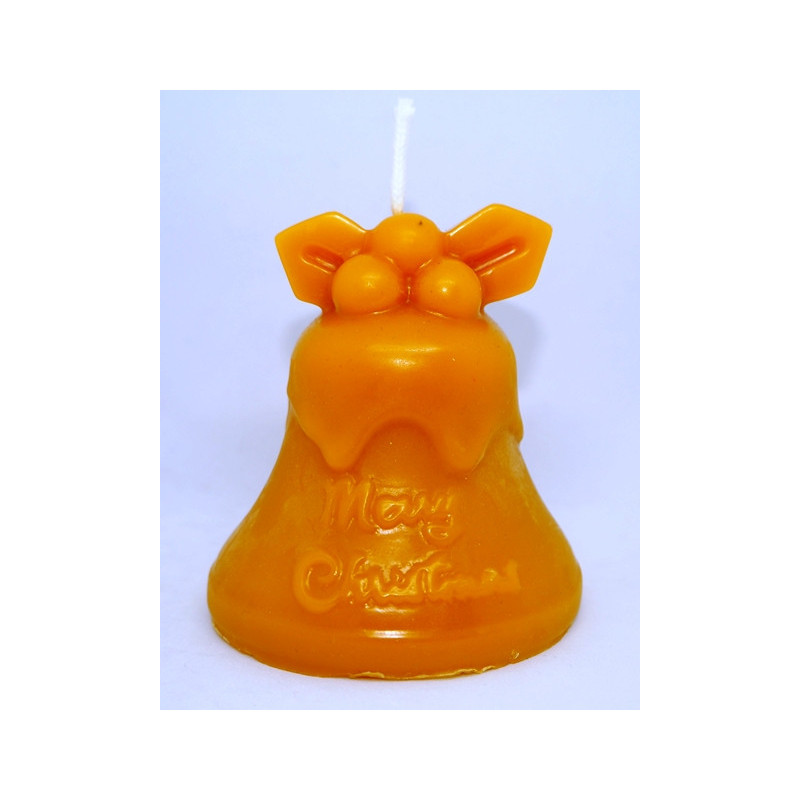 Zvonček Vianočný - sviečka včelí vosk, výška 80 x70 mm, váha 130 g, forma 17 €