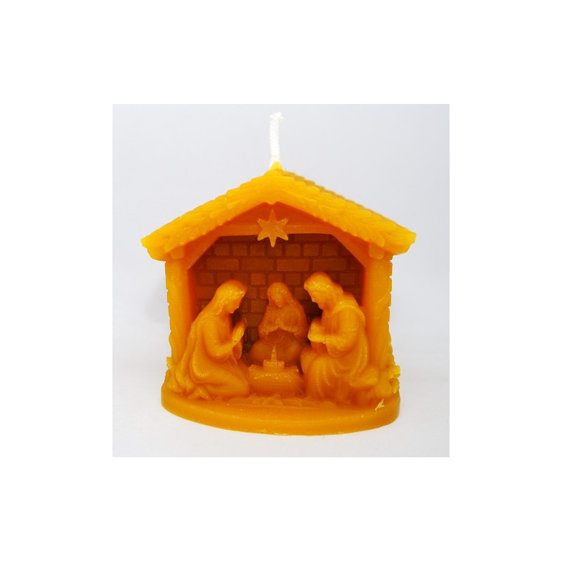 Betlehem sviečka - rozmer 75 x75 mm, váha 200 g, forma 16 €